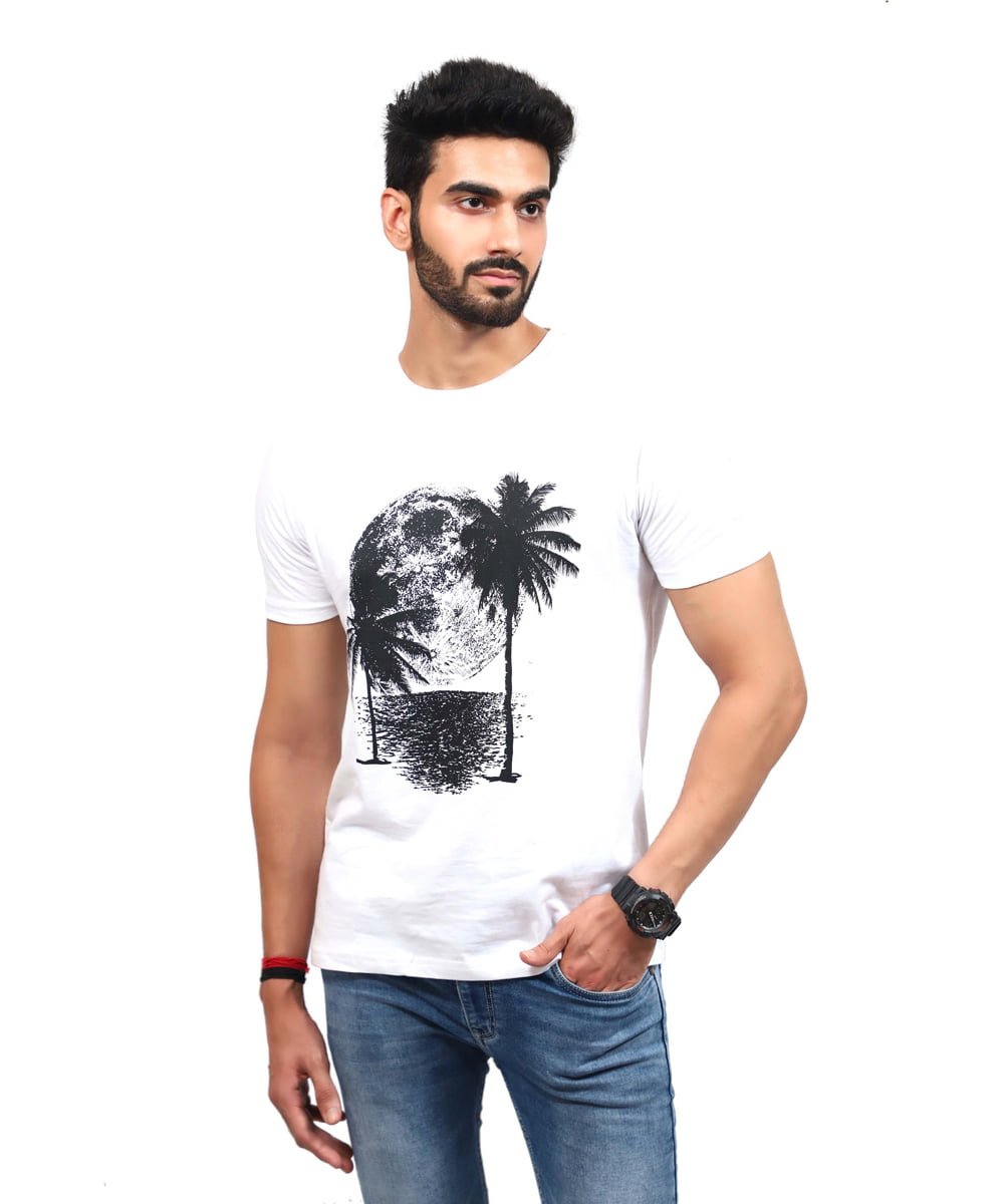 white-round-neck-t-shirt-with-print-with-black-colour
