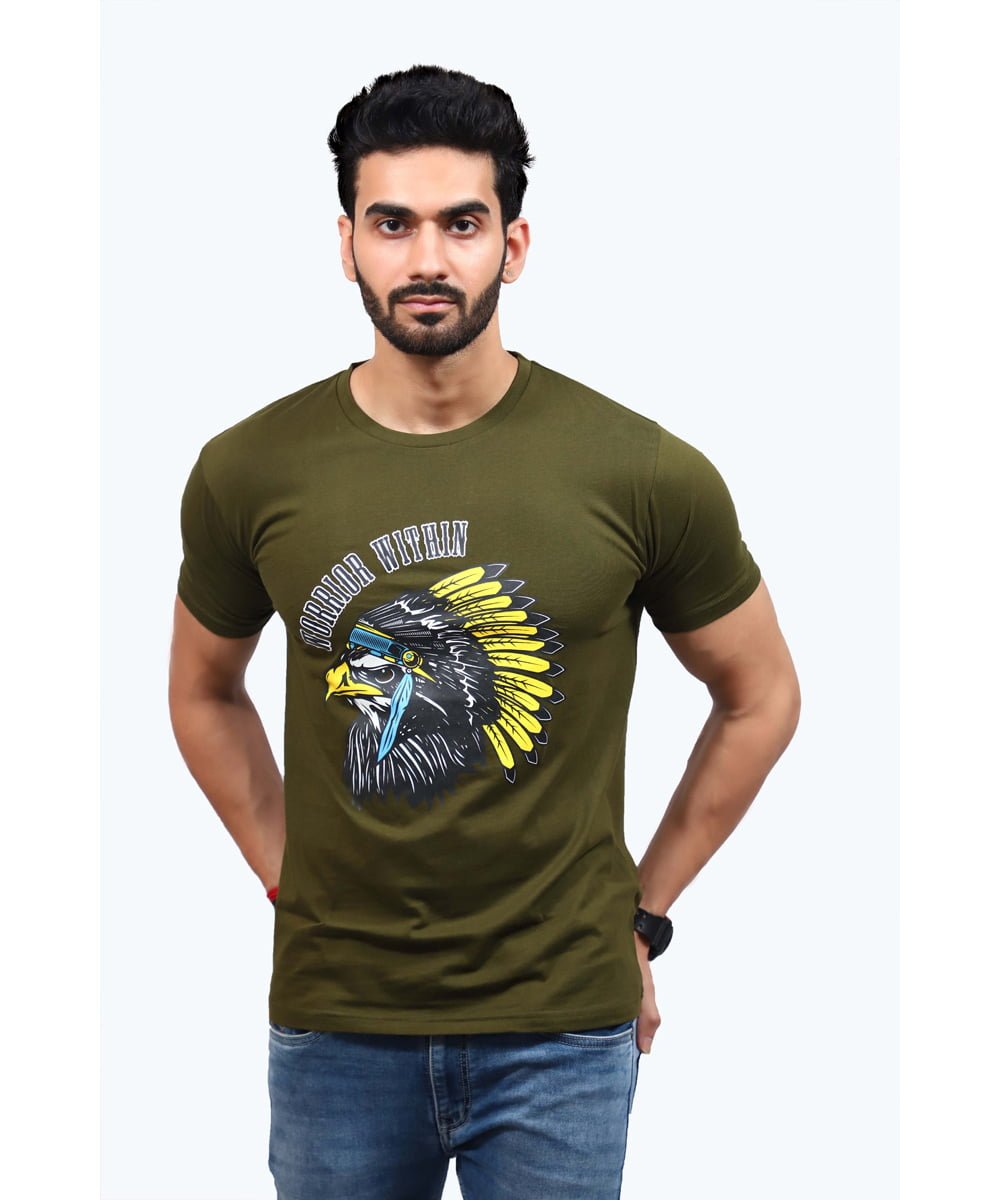 green-round-neck-t-shirt-printed-with-eagle-head-in-front