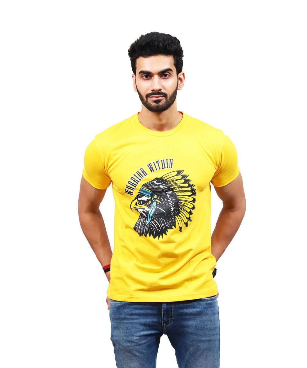 yellow-round-neck-t-shirt-with-print