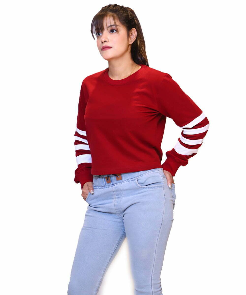 cute-maroon-sweatshirts-for-women-side-view