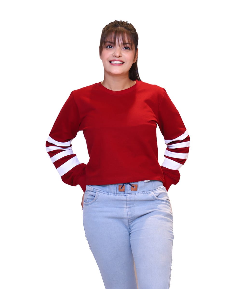 cute-maroon-sweatshirts-for-women-front-view