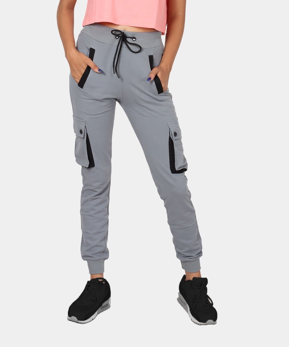dark-grey-joggers-womens-with-black-lining-having-four-pockets-front-view