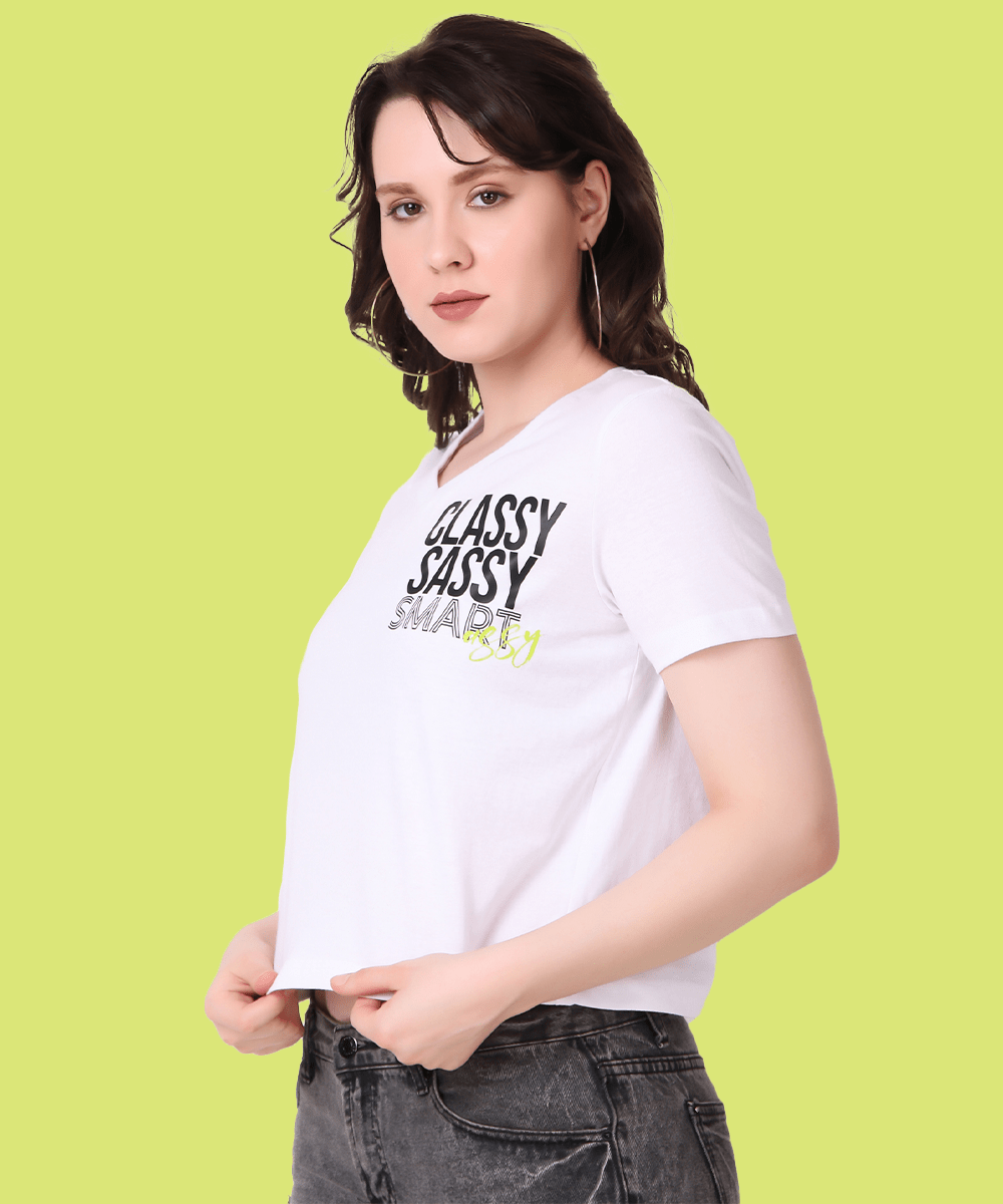 women's-v-neck-t-shirts-with-statement-print-classy-sassy-smart-in-place-pocket